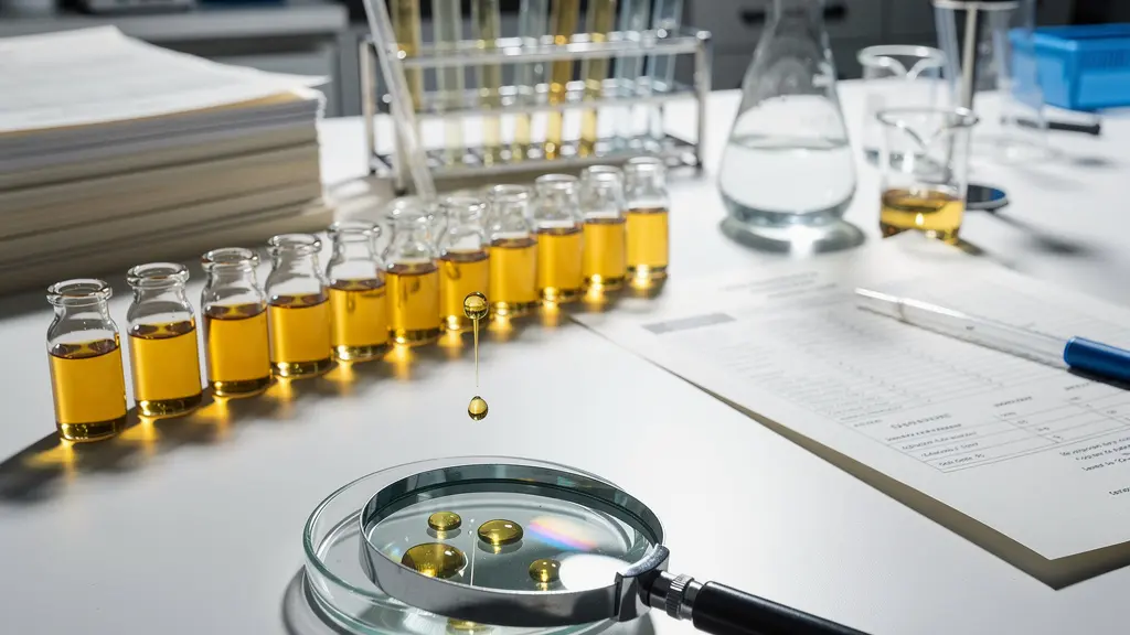 Gros plan sur un certificat d'analyse de laboratoire français avec mise en évidence des zones importantes