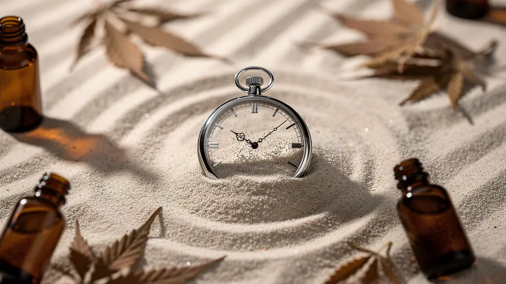 Horloge symbolisant le temps d'attente après consommation de CBD