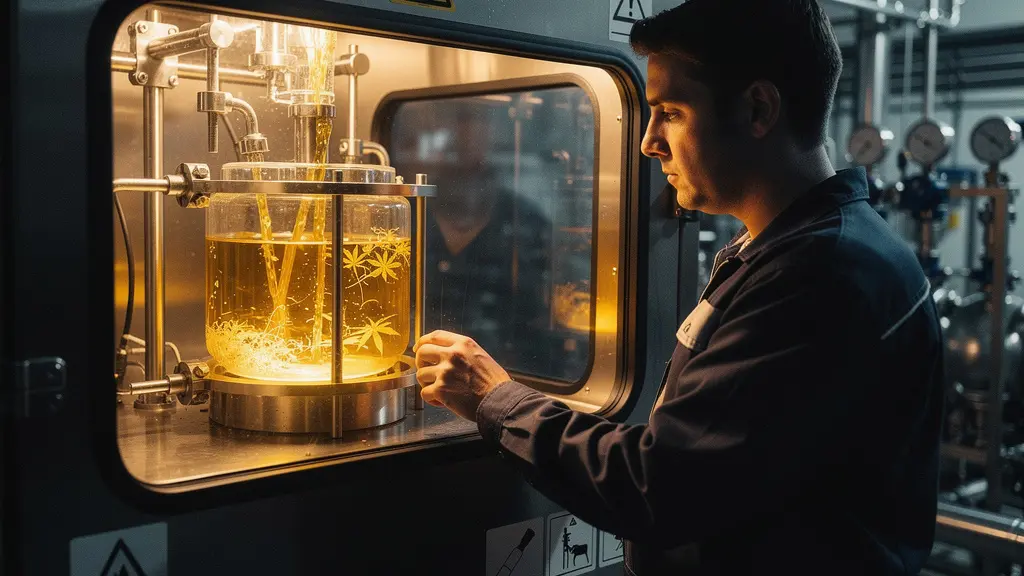 Installation industrielle d'extraction au CO2 supercritique pour le CBD