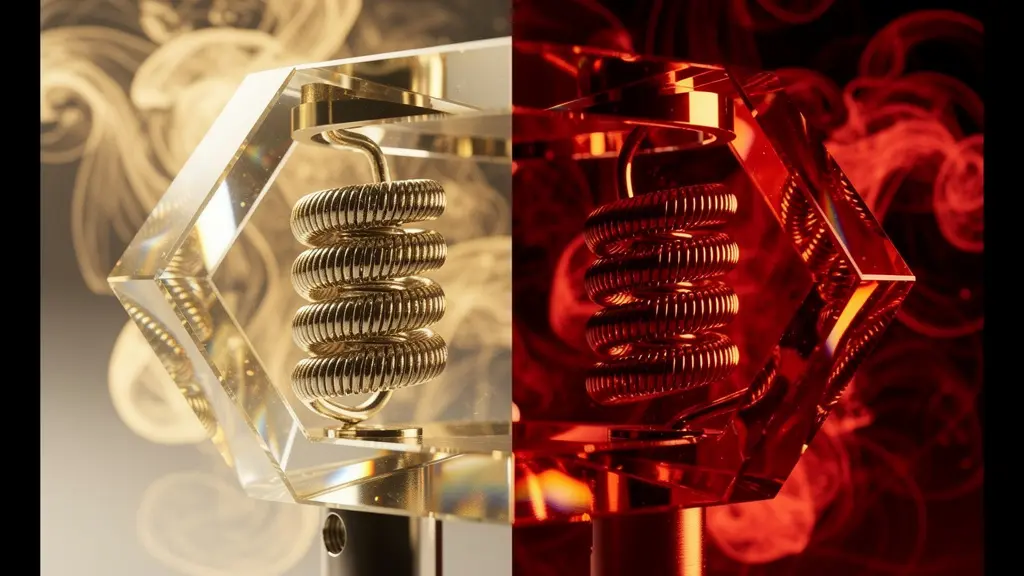 Comparaison visuelle entre une résistance adaptée au CBD et une résistance sub-ohm