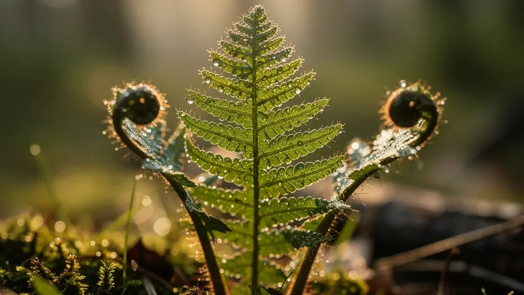 Vue macro de structures organiques évoquant la régénération pulmonaire dans un environnement naturel
