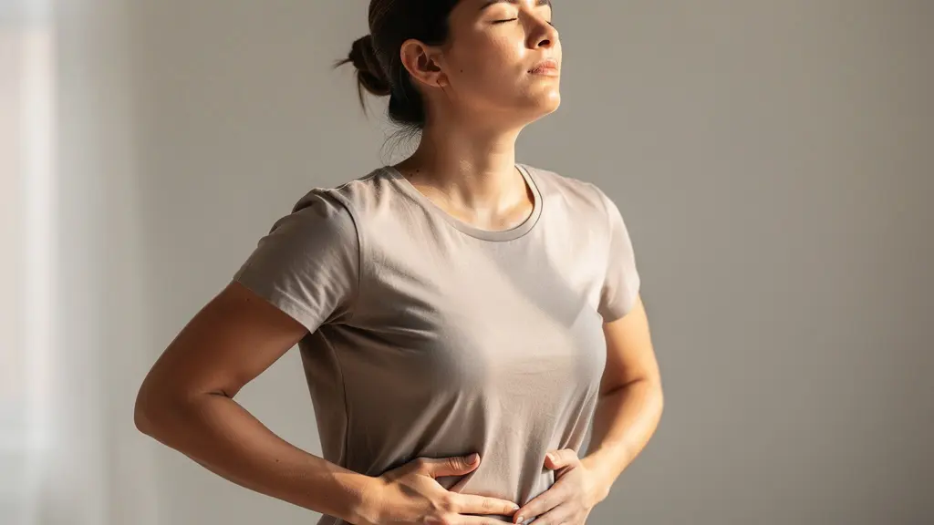 Personne pratiquant la respiration profonde dans un environnement calme